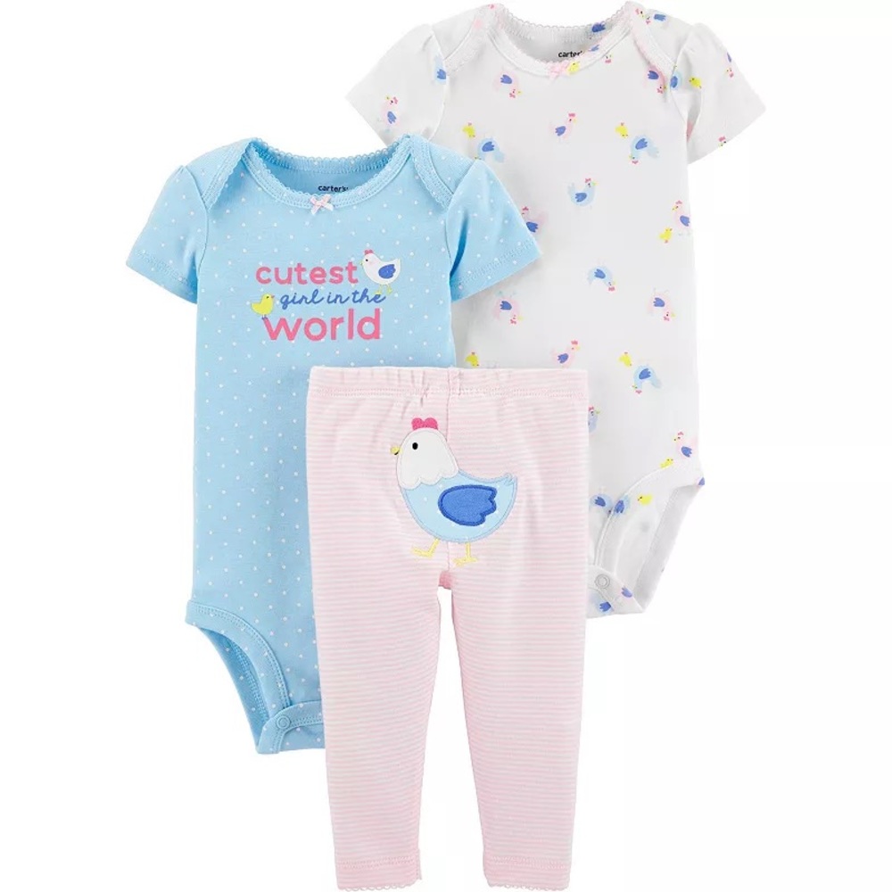 Baby Girl Carter's 3-Piece Chicken Character Set